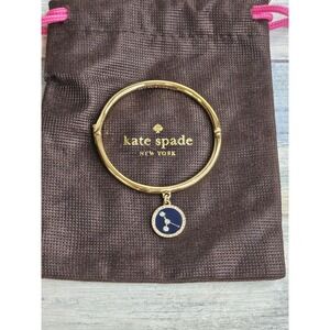 Kate Spade in the Stars Zodiac Cancer Sign Bracelet Black Gold Tone